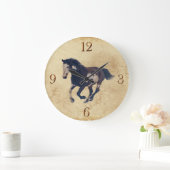 Galloping Pinto American Paint Stallion Horse Grote Klok (Huis)