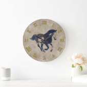 Galloping Pinto American Paint Stallion Horse Grote Klok (Huis)