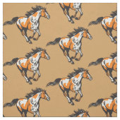 Galloping pinto Horse Stof (Swatch)