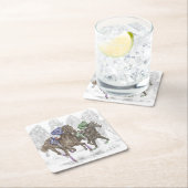 Galloping Race Horses Kartonnen Onderzetters (Insitu)