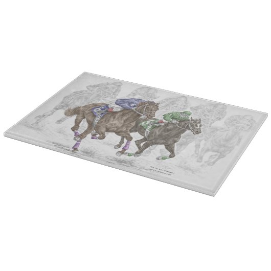 Galloping Race Horses Snijplank (Hoek)