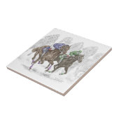 Galloping Race Horses Tegeltje (Zijkant)