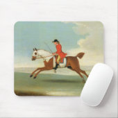 Galloping Racehorse en opgezet Jockey in Red (olie Muismat (Met muis)