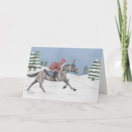 Galloping Santa Feestdagen Kaart