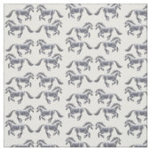 Galloping Shire Draft Horses Fabric Stof (Swatch)