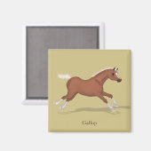 Galloping Sorrel Foal Gaits of the Horse Magneet (Voorkant / Achterkant)