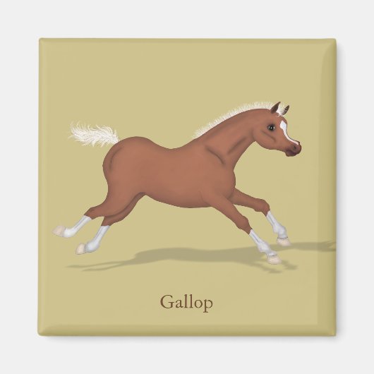 Galloping Sorrel Foal Gaits of the Horse Magneet (Voorkant)