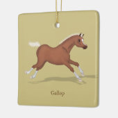 Galloping Sorrel Gaits of the Horse Equestrian Keramisch Ornament (Links)