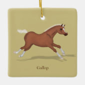 Galloping Sorrel Gaits of the Horse Personalized Keramisch Ornament (Voorkant)