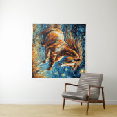 Galloping Sorrel Paard Tapestry Wandkleed (In Situ (horizontaal))