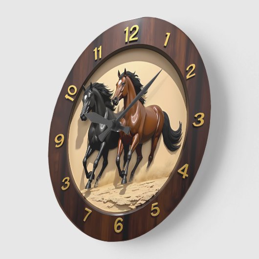 Galloping Stallions Desert Sand Grote Klok (Hoek)