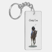 Galloping Thoroughbred Horse AcrylSleutelhanger Sleutelhanger (Voorkant Links)