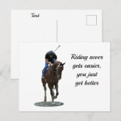 Galloping Thoroughbred Horse and Rider Briefkaart (Voorkant / Achterkant)