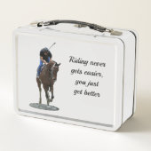 Galloping Thoroughbred Horse Metal Lunchbox (Achterkant)