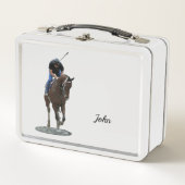 Galloping Thoroughbred Horse Metal Lunchbox (Voorkant)
