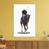 Galloping Thoroughbred Horse Stretch Canvas Print (Insitu (Woonkamer))