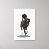 Galloping Thoroughbred Horse Stretch Canvas Print (Voorkant)