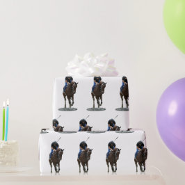 Galloping Thoroughbred Horse Wrapping Paper Cadeaupapier