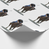 Galloping Thoroughbred Horse Wrapping Paper Cadeaupapier (Hoek)