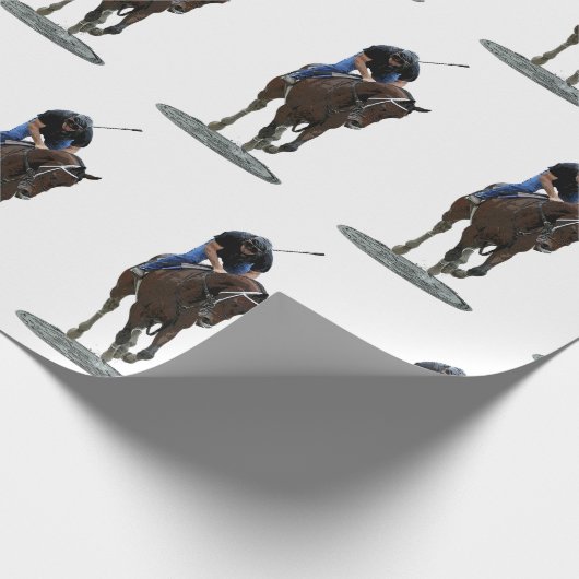 Galloping Thoroughbred Horse Wrapping Paper Cadeaupapier (Hoek)