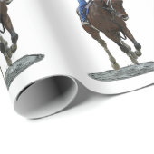 Galloping Thoroughbred Horse Wrapping Paper Cadeaupapier (Rol Hoek)