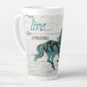 Galloping Turquoise Horse Latte Mok (Linkerhoek)