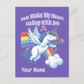 Galloping Unicorn Cupid’s Love Magic  Briefkaart (Voorkant)