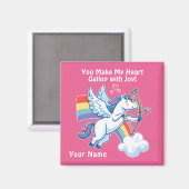 Galloping Unicorn Cupid’s Love Magic  Magneet (Voorkant / Achterkant)