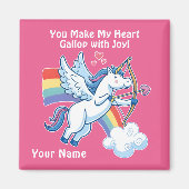 Galloping Unicorn Cupid’s Love Magic  Magneet (Voorkant)