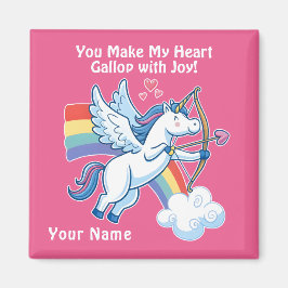 Galloping Unicorn Cupid’s Love Magic  Magneet