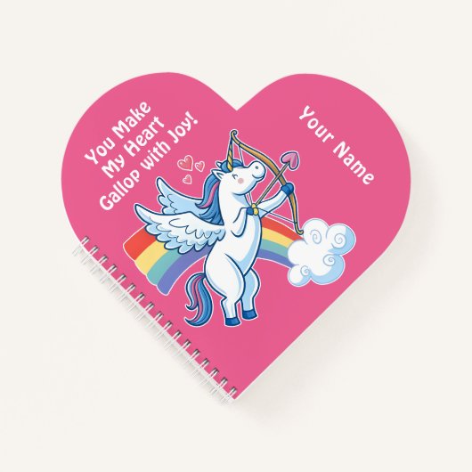 Galloping Unicorn Cupid’s Love Magic  Notitieboek (Voorkant)