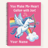 Galloping Unicorn Cupid’s Love Magic Notitieboek (Voorkant)
