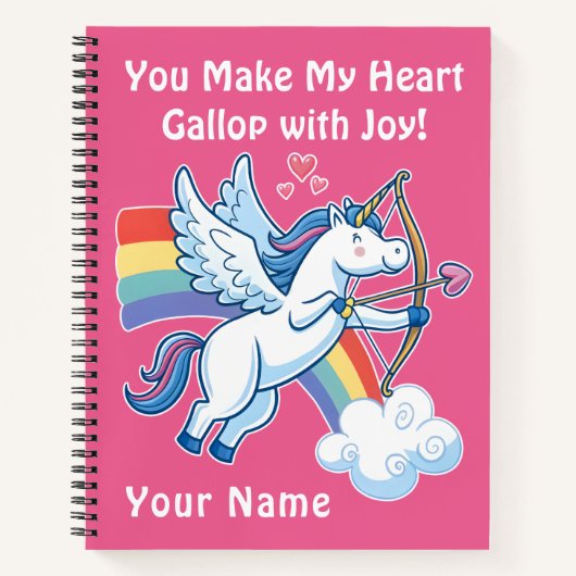 Galloping Unicorn Cupid’s Love Magic  Notitieboek (Voorkant)