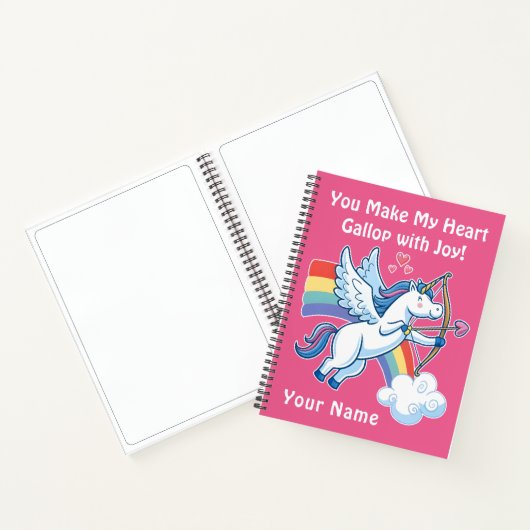Galloping Unicorn Cupid’s Love Magic Notitieboek (Binnen)