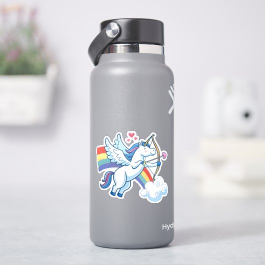 Galloping Unicorn Cupid’s Love Magic  Sticker (HydroFlask)