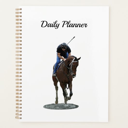 Galloping volbloed paard dagelijkse planner (Voorkant)