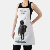 Galloping volbloed paard en ruiter Schort (Insitu)