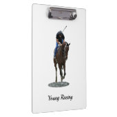 Galloping volbloed paard klembord met offerte (Rechts)