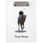 Galloping volbloed paard klembord met offerte (Voorkant)