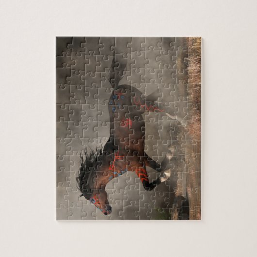 Galloping Warrior Horse Legpuzzel (Verticaal)