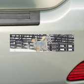 Galloping White Horse Bumpersticker (Op auto)