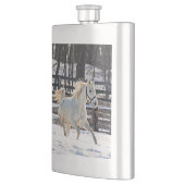 Galloping White Horse Heupfles (Links)
