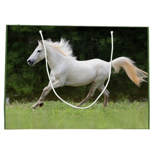 Galloping White Horse Large Cadeautasje (Achterkant)