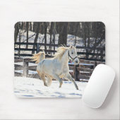 Galloping White Horse Muismat (Met muis)