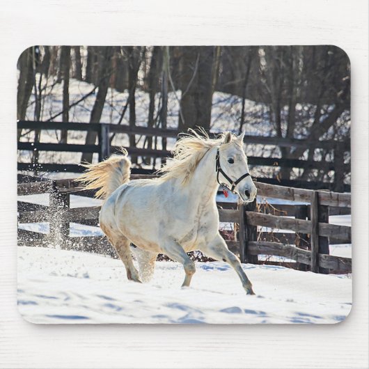 Galloping White Horse Muismat (Voorkant)