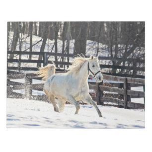 Galloping White Horse Notitieblok