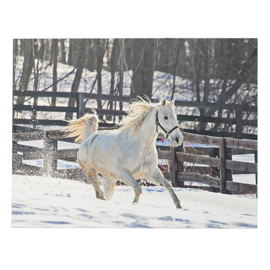Galloping White Horse Notitieblok (Voorkant)