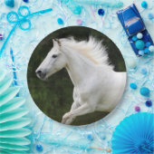 Galloping White Horse Papieren Bordje (Feest)