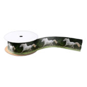 Galloping White Horse Satijnen Lint (Spoel)