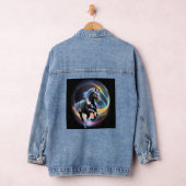 Galloping zwart paard denim jacket (Hangar)